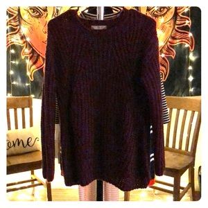 Soft eggplant loose knit sweater